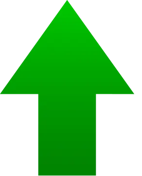 a green arrow pointing up