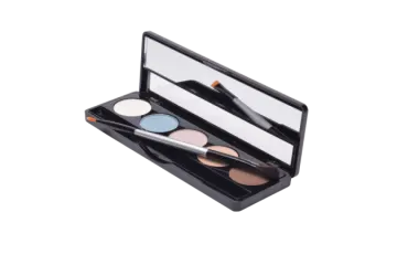 makeup kit with mirror and brush