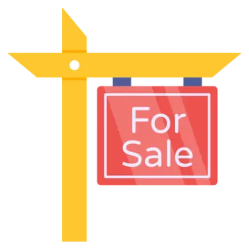 a sign with the words for sale on it