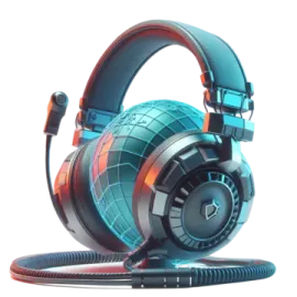 a pair of headphones on a white background
