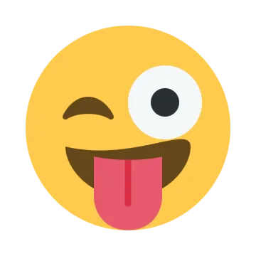 a smiley face with a tongue sticking out