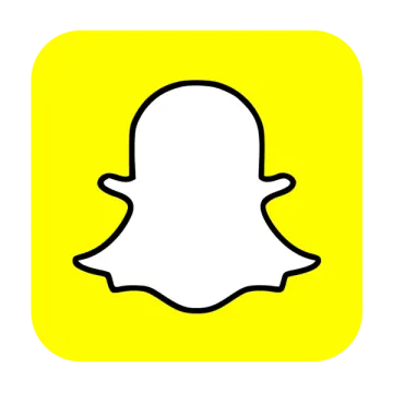 a yellow snap icon with a black outline