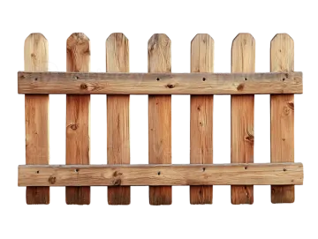 a wooden fence on a white background