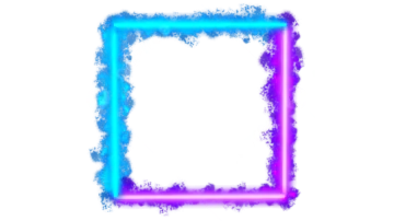 a blue and pink frame on a white background