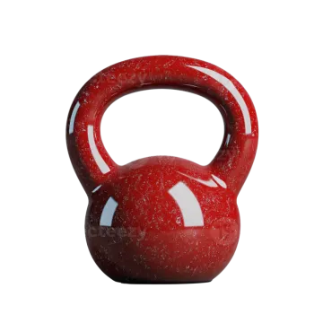 a red kettle on a white background