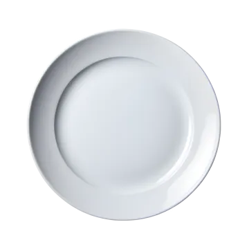 white plate on a white background