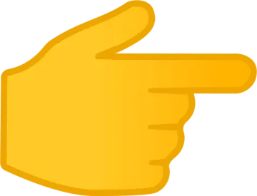 a yellow hand pointing to the right