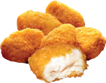 chicken nus on a white background