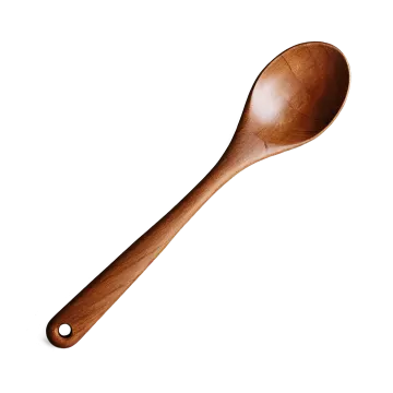 a wooden spoon on a white background