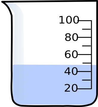 a beakle filled with blue liquid