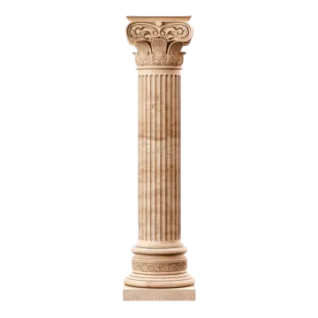 a marble column on a white background