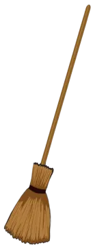 a broom on a white background