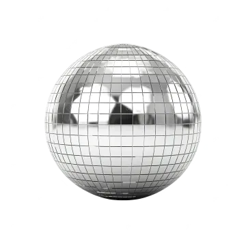 a mirror ball on a white background