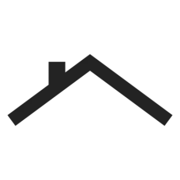 a black and white icon of a house
