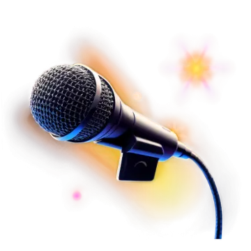 a microphone on a white background
