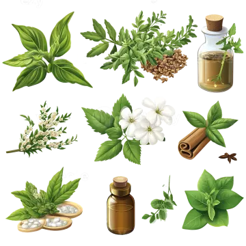 a set of herbs and spices