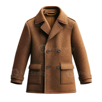 a brown coat on a white background