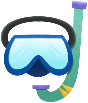 an illustration of a pair of ski goggles