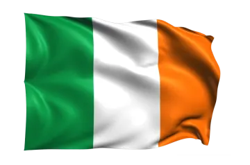 the irish flag on a white background