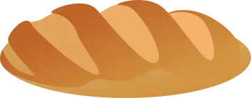 a loaf of bread on a white background