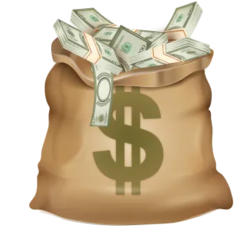 a bag full of money