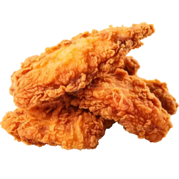 fried chicken on a white background