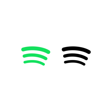 a white background with two black and green symbols