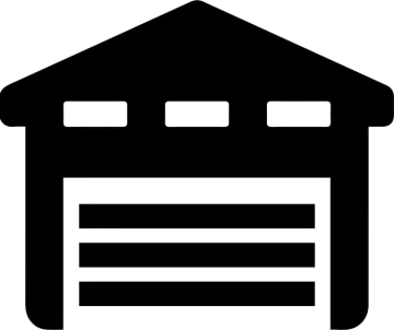 a black and white house icon