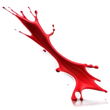 a red liquid splash on a white background