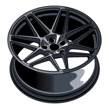 a black rim on a white background