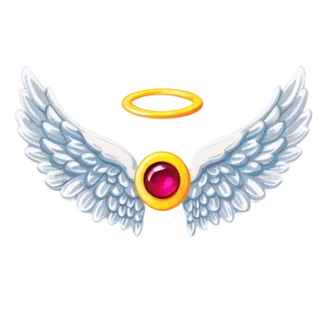an angel with wings and a halo