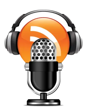 a microphone with headphones on top of it