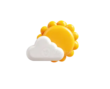a yellow and white cloud on a white background