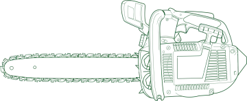 a chainsaw is shown in this drawing