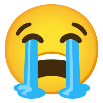 a smiley face with two columns sticking out of it