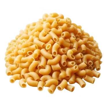 a pile of pasta on a white background