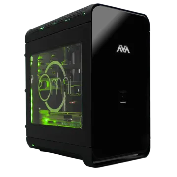 an image of a black computer case