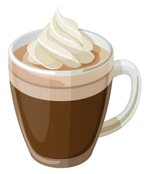 a cup of coffee with whipped cream