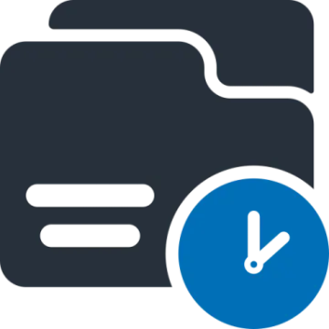 an icon of a car with a clock