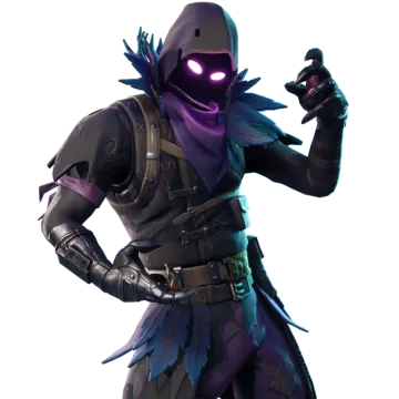an image of a man in a black suit with purple light on his face