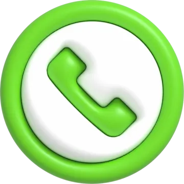 a green phone icon on a white background