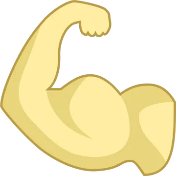 a cartoon drawing of a biceps