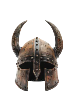 viking helmet isolated on white background stock photo