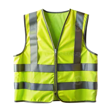 a yellow safety vest on a white background