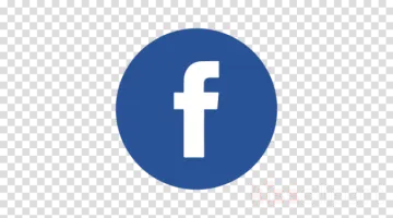 the facebook logo on a transparent background