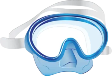 a pair of swimming goggles