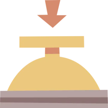 a bell with an arrow pointing up