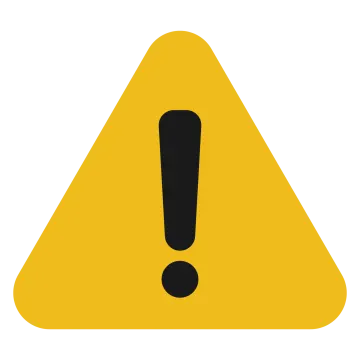 a yellow and black warning sign
