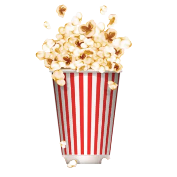 a popcorn bucket full of popcorn