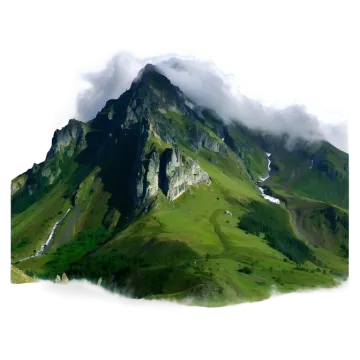 a mountain covered in green grass